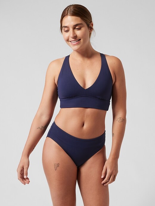 Longline Plunge Bikini Top A C Athleta