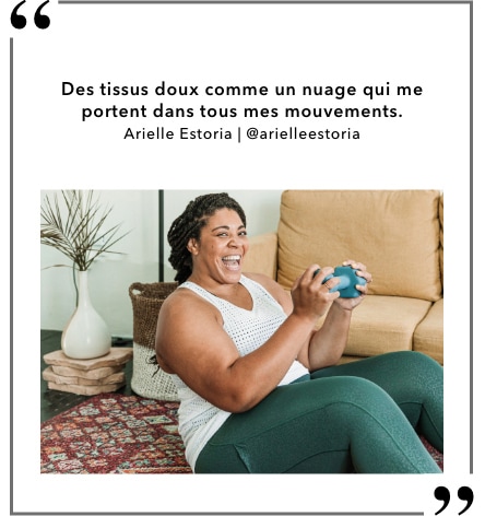 " Des tissus doux comme un nuage qui me portent dans tous mes mouvements." Arielle Estoria, @arielleestoria