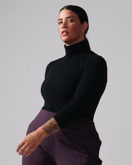 Filter: Foresthill tops. Seamless merino wool blend. Targeted mesh for cooling airflow. 3 silhouettes.