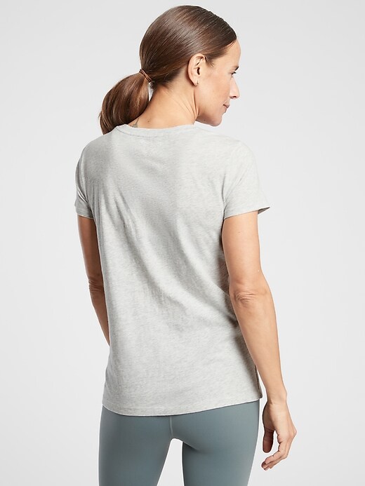 L'image numéro 2 présente T-shirt tout-aller ras du cou en coton biologique