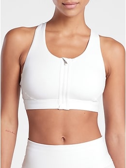 3 Pcs Front Zipper Sports Bra for Women Support Shockproof Tanktop Sexy  Cross Back Vest with Removable Cups (Color : White, Size : X-Large) :  : Clothing, Shoes & Accessories