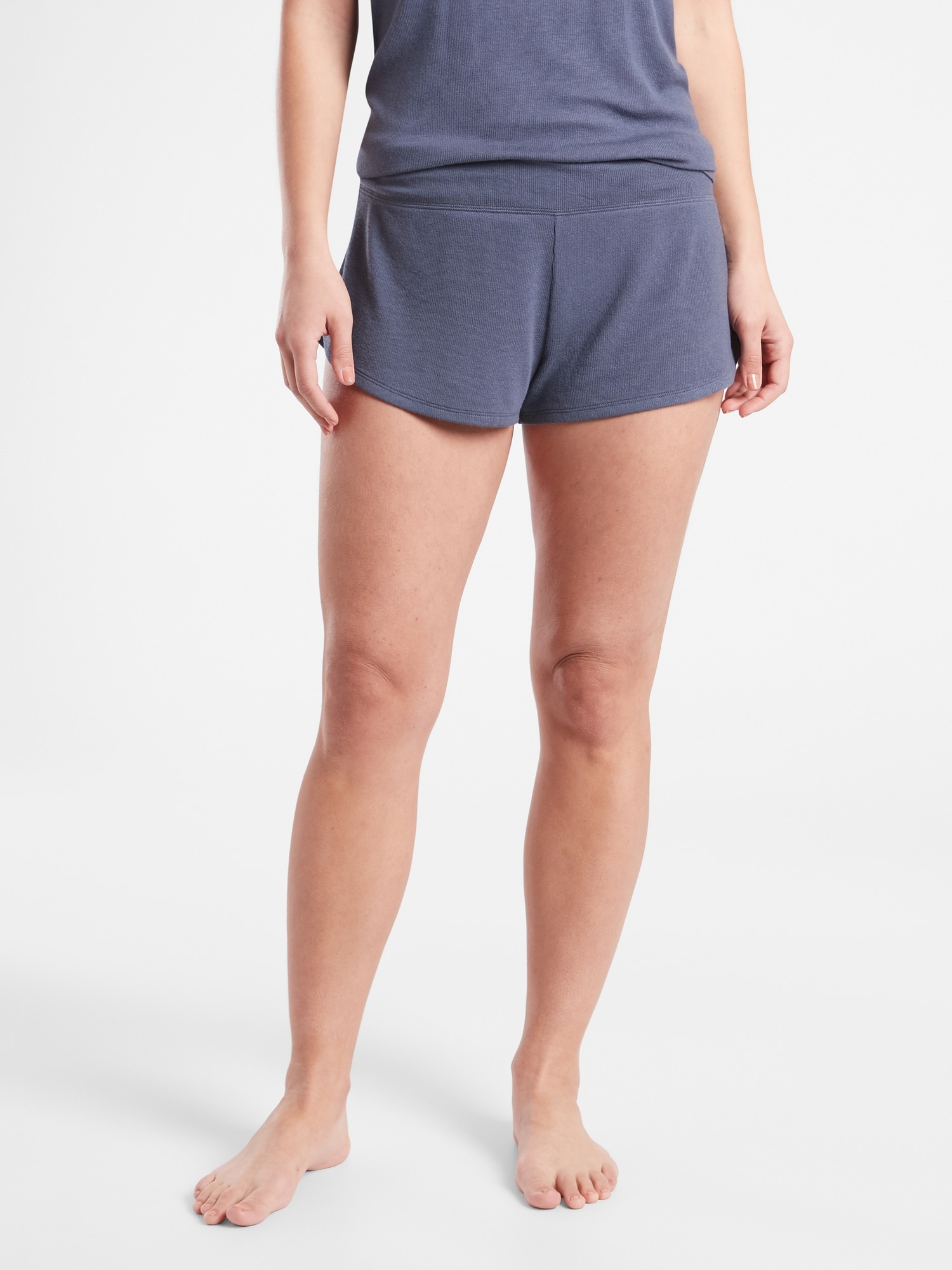 Athleta Well Rested Rib Sleep Short purple. 1