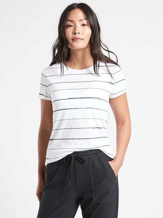 Image number 1 showing, Organic Daily Striped Tee