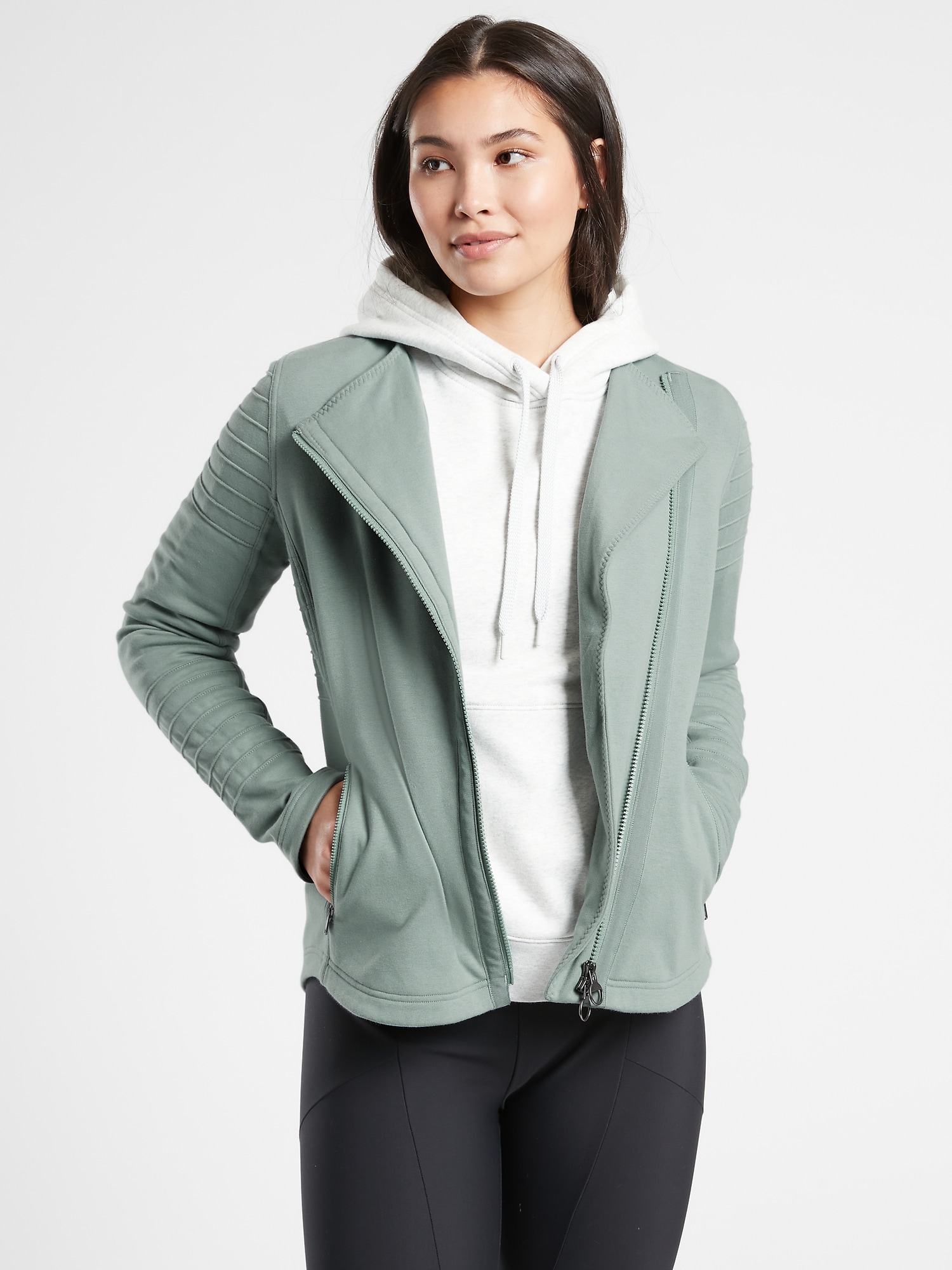 Athleta Moto Jacket gray. 1