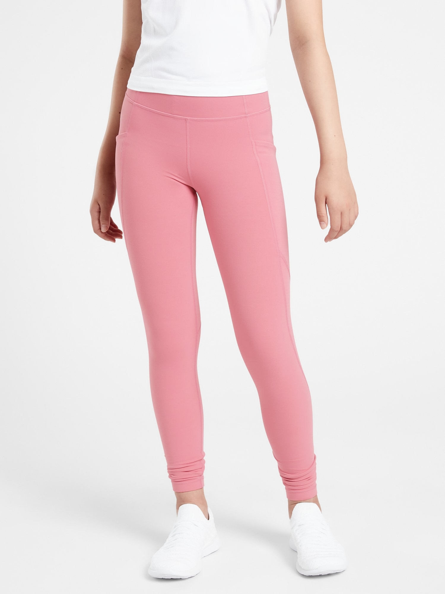 Athleta Girl High Rise Stash Your Treasures Tight pink. 1