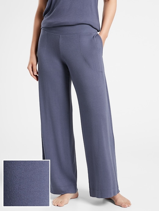 Image number 1 showing, Well Rested Rib Sleep Wide Leg Pant