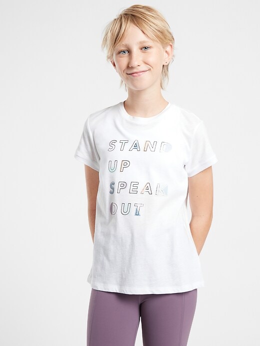 T-shirt imprimé Stand Up Speak Out Athleta Girl