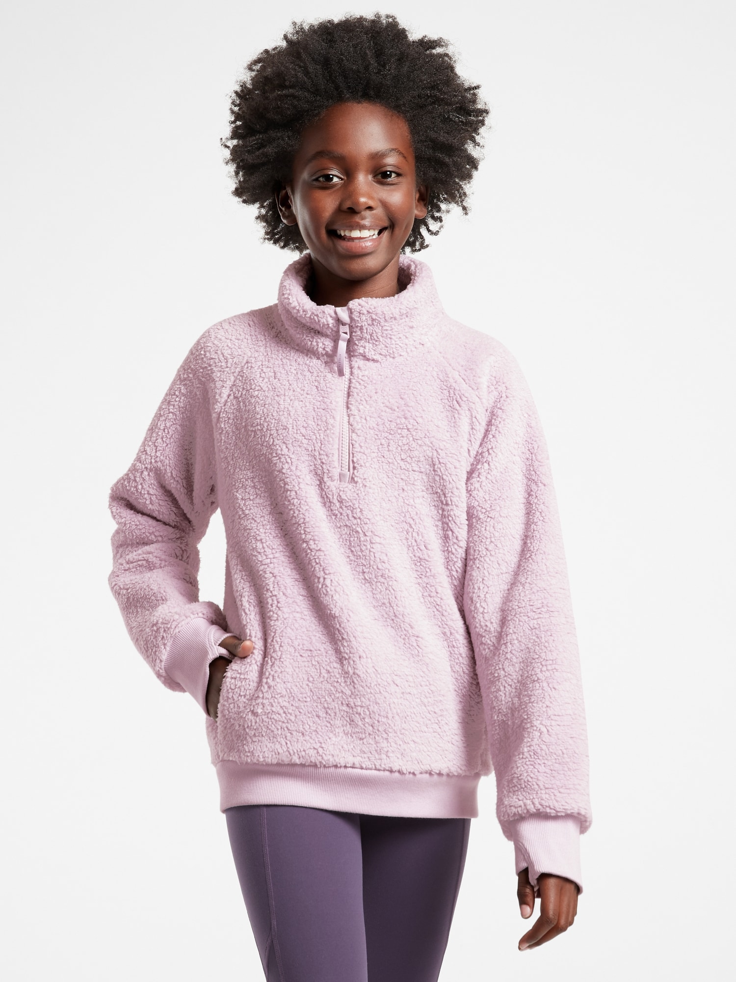 So Snug Sherpa Half Zip Athleta