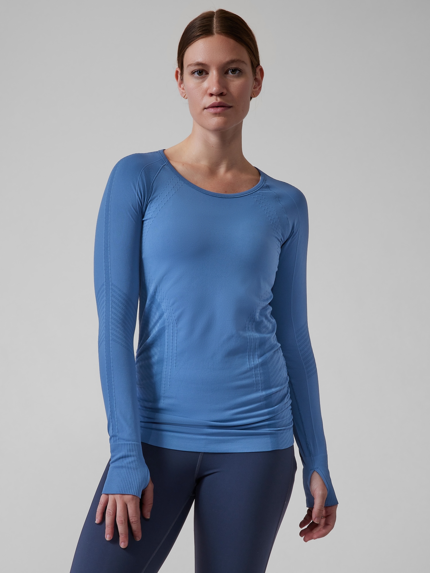 Athleta Speedlight Seamless Top blue. 1