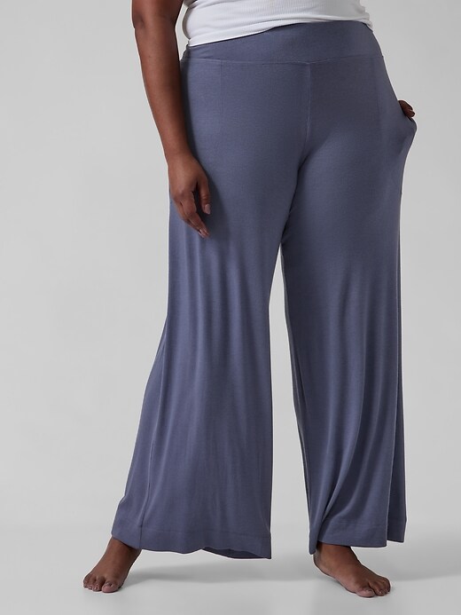 Image number 4 showing, Well Rested Rib Sleep Wide Leg Pant