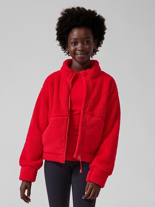 Image number 1 showing, Athleta Girl So Toasty Tugga Sherpa Jacket