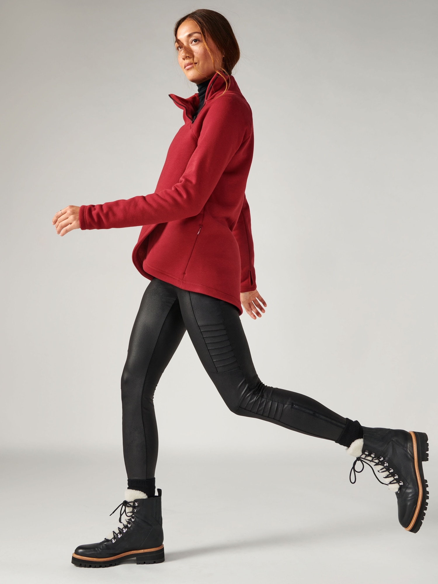 NWT Athleta Cozy Karma Asym Sweatshirt 