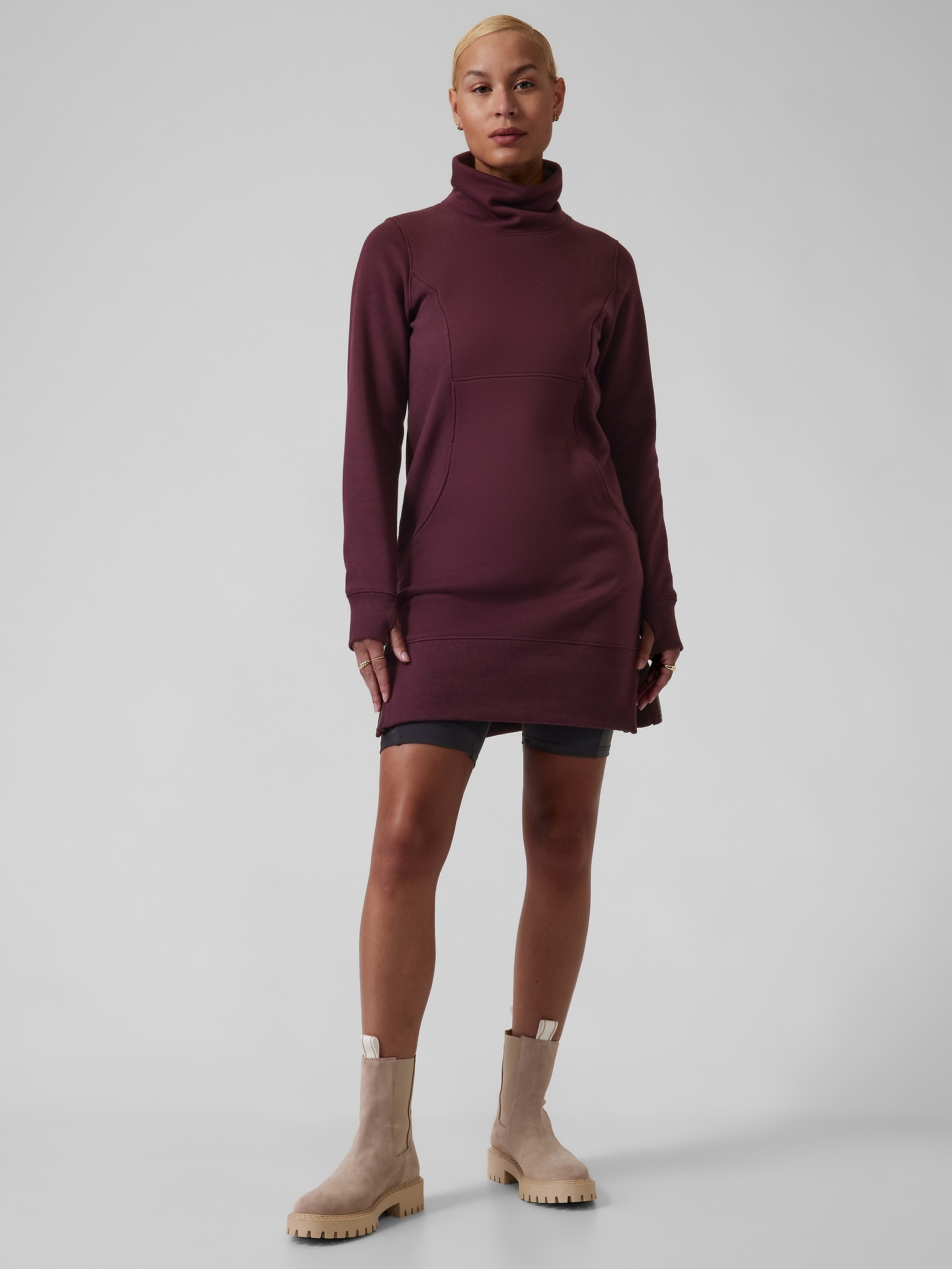 Cozy Karma Funnel Neck Dress | Athleta