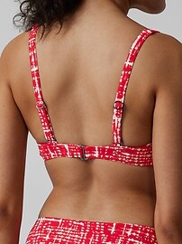 Haut de bikini imprimé à encolure carrée avec armatures