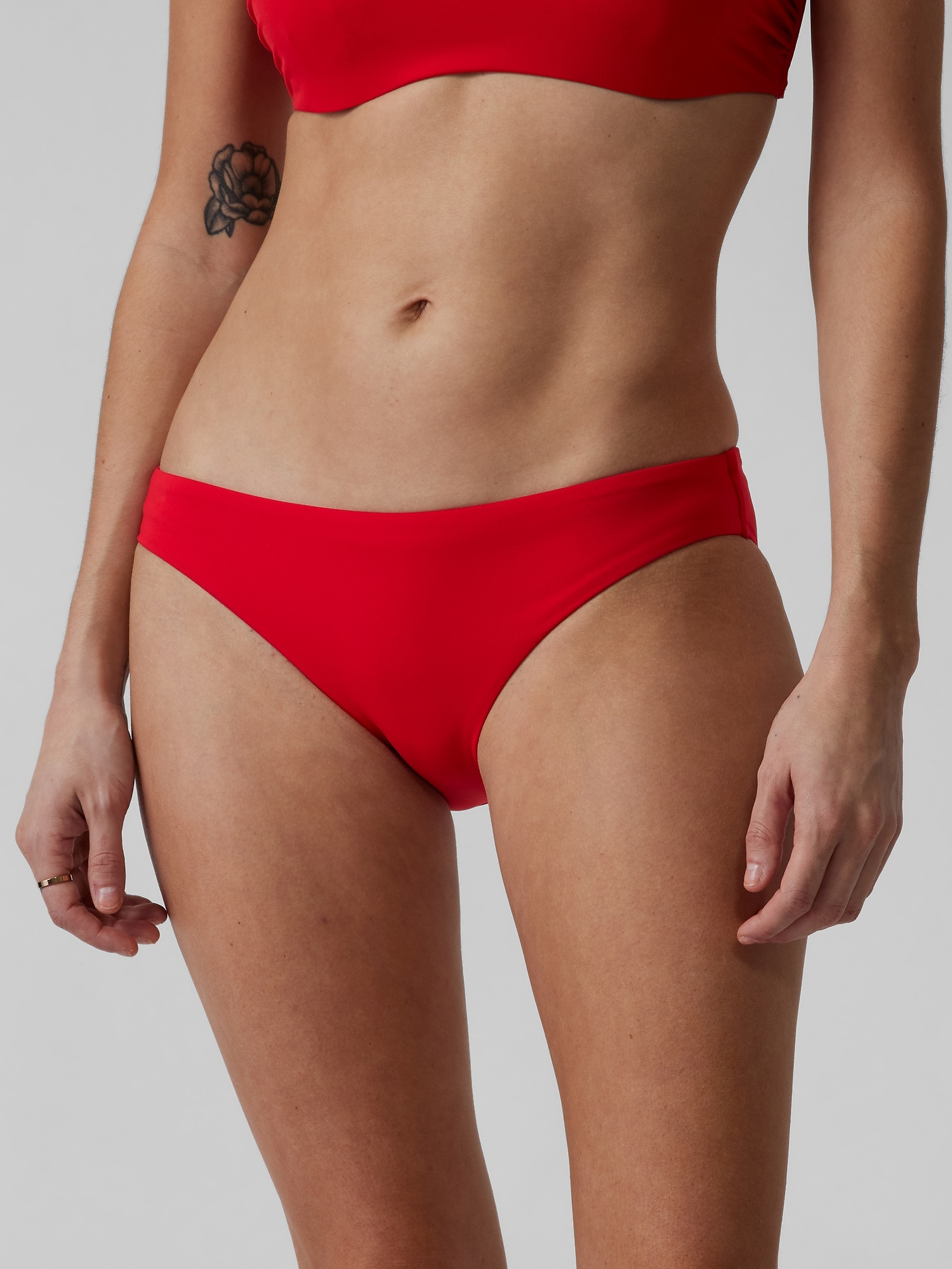 Athleta Clean Medium Swim Bottom red. 1