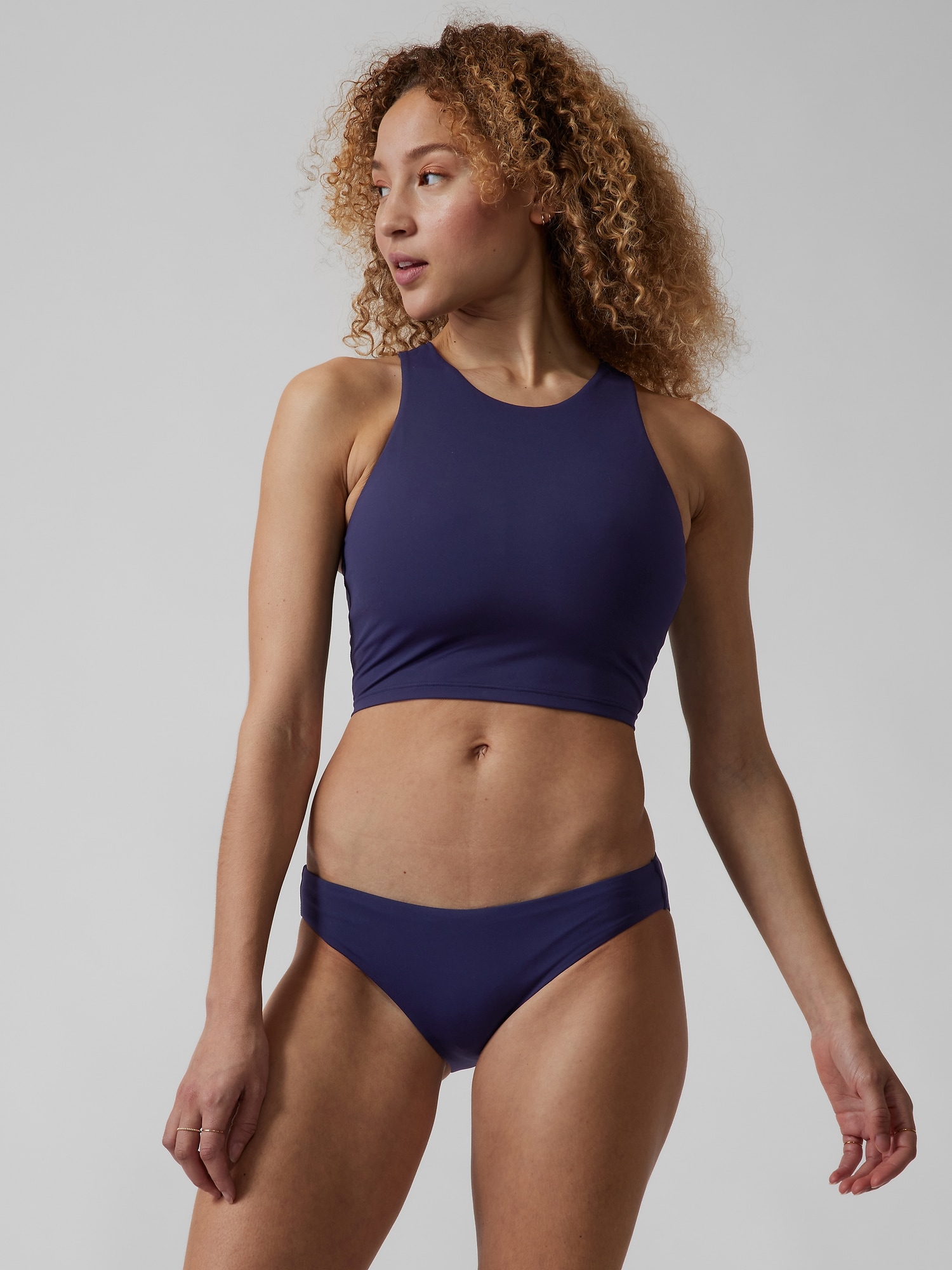 Athleta Conscious Crop Bikini Top D&#45Dd blue. 1