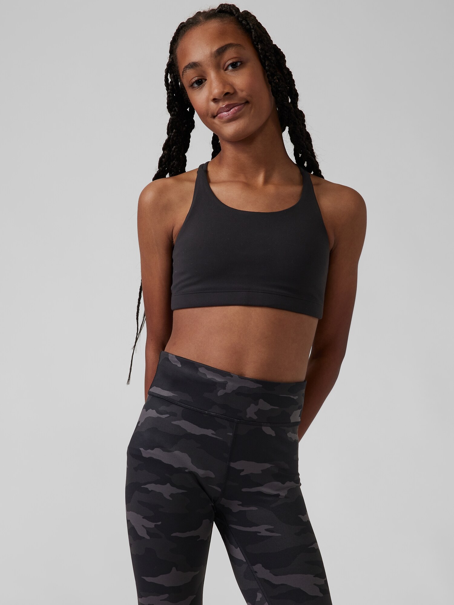 Athleta Girl Upbeat 2.0 Bra black. 1