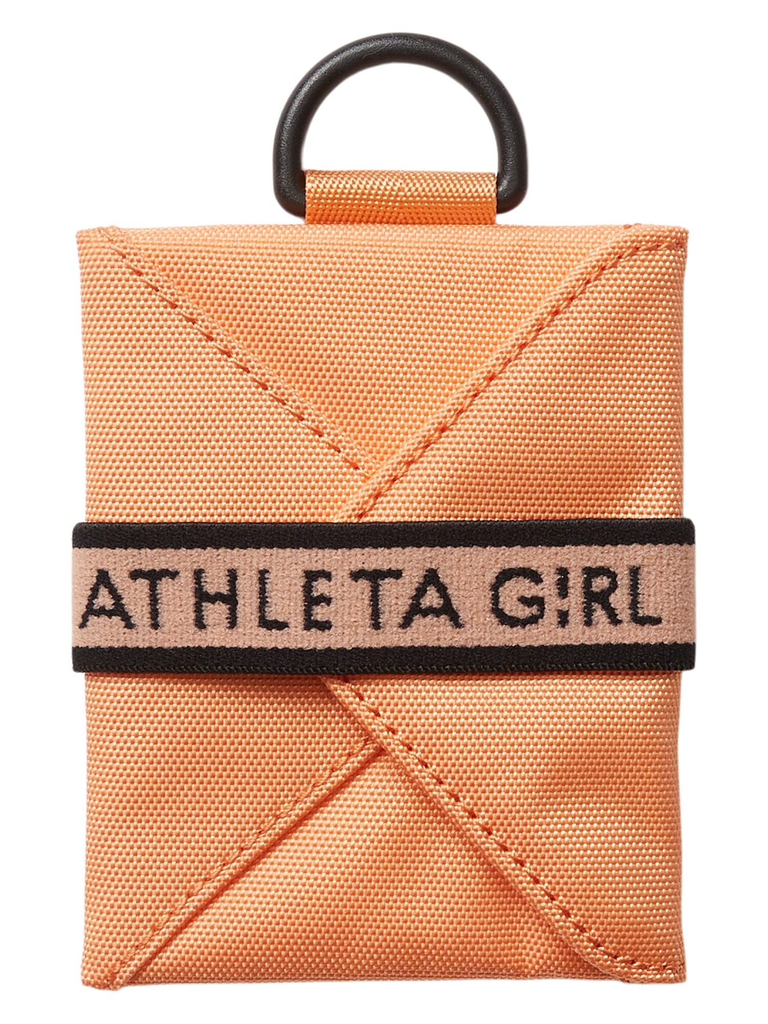 Athleta Girl Card Case Keychain orange. 1