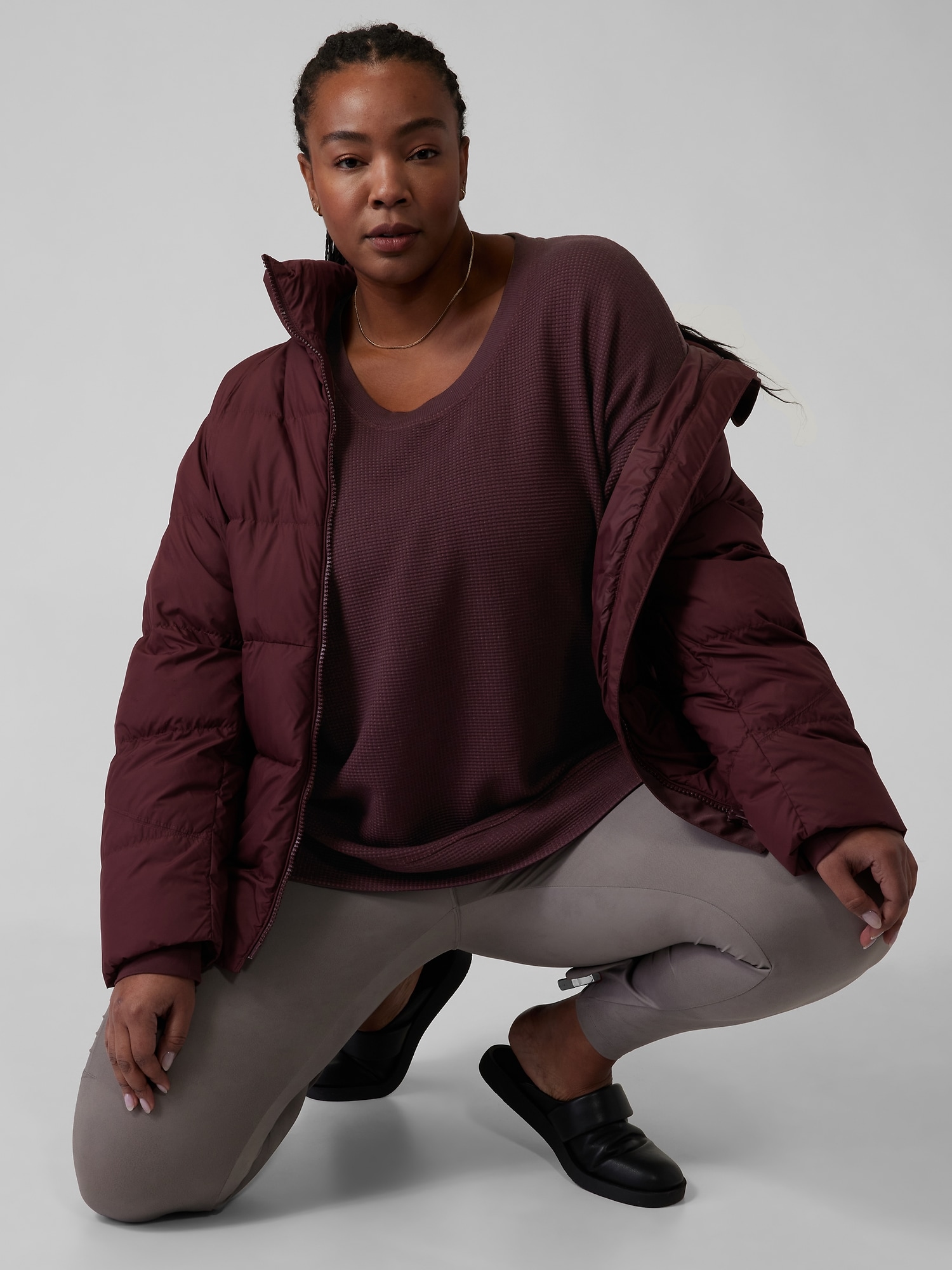 Coaster Luxe Waffle Sweatshirt Athleta