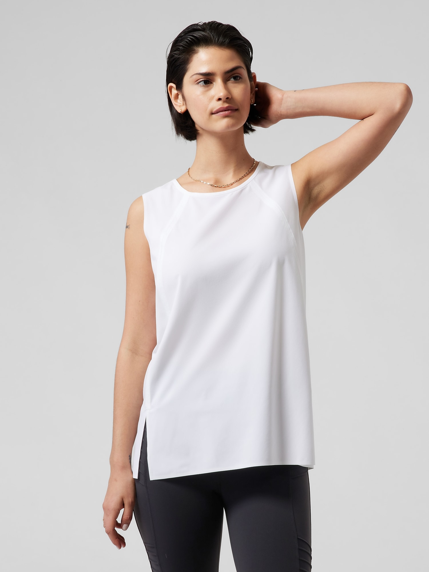 Athleta Zephyr Refined Tank white. 1