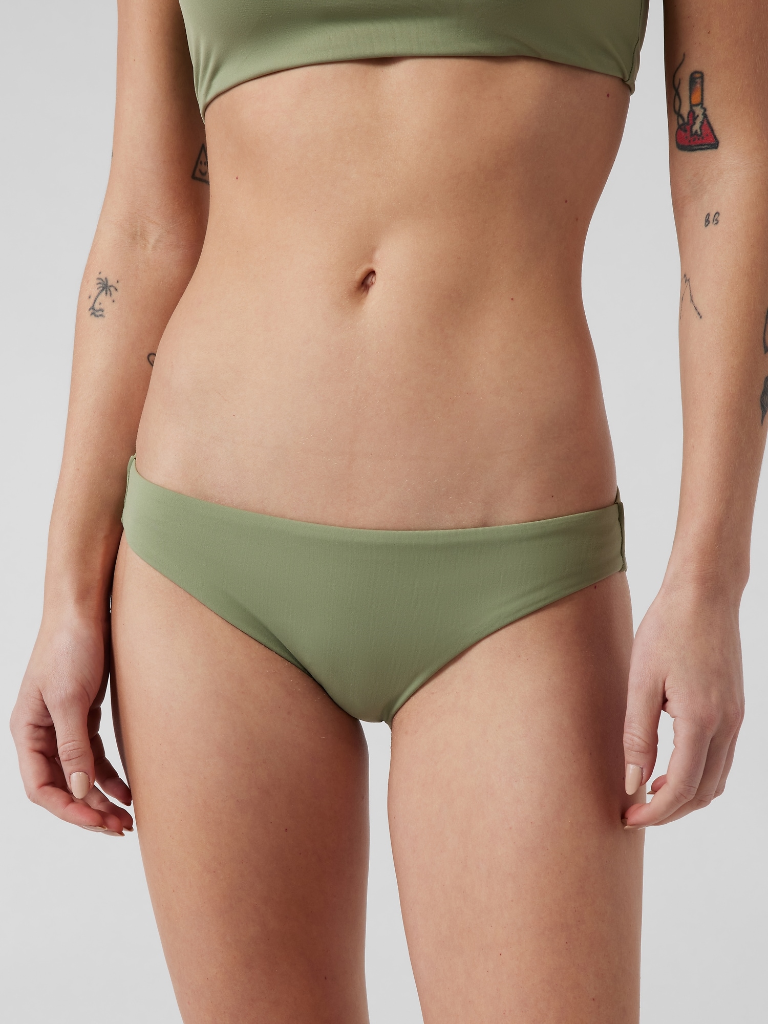 Athleta Clean Medium Swim Bottom green. 1