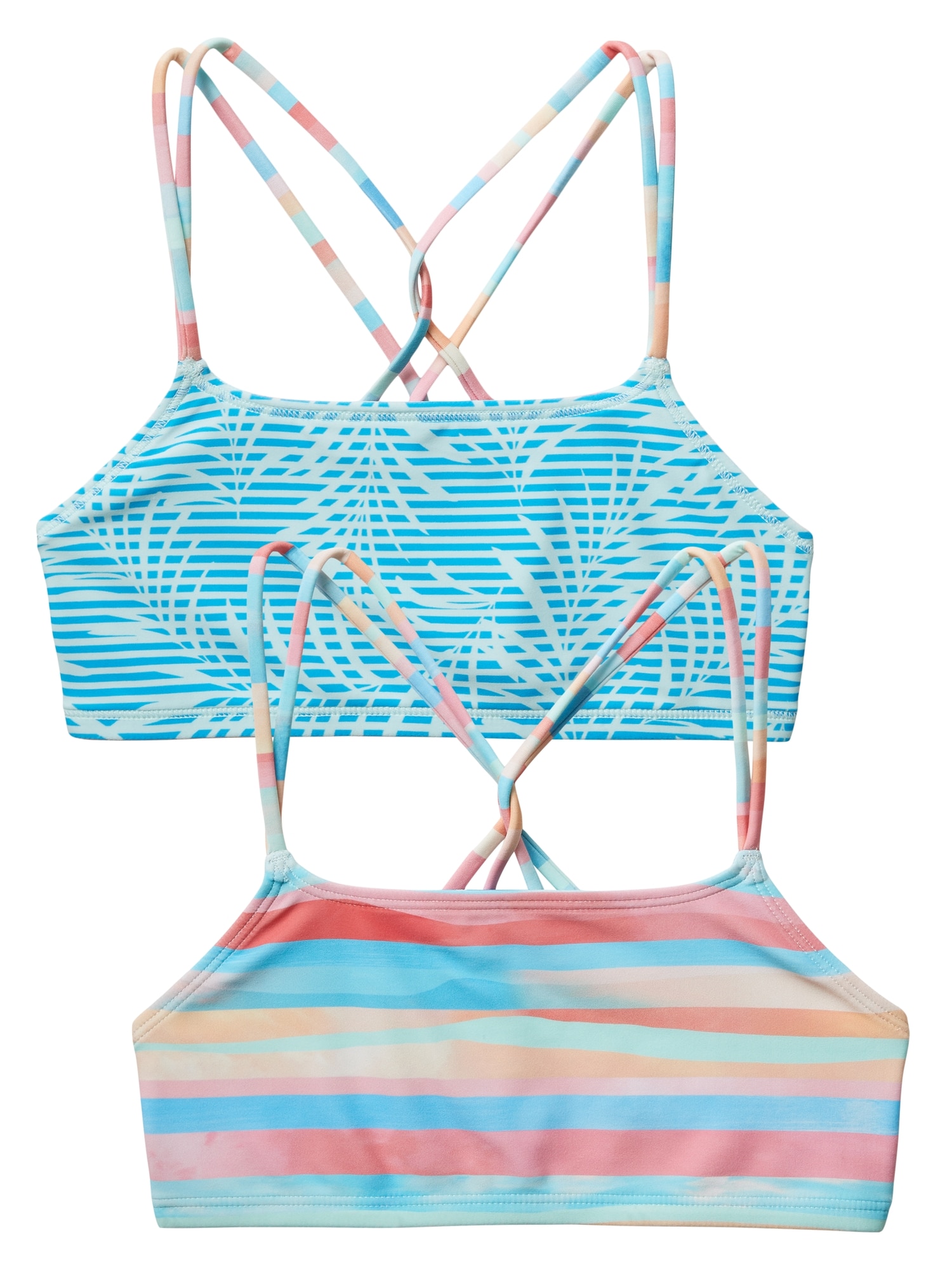 Athleta Girl Reversible Sunset Oasis Bikini Top multi. 1