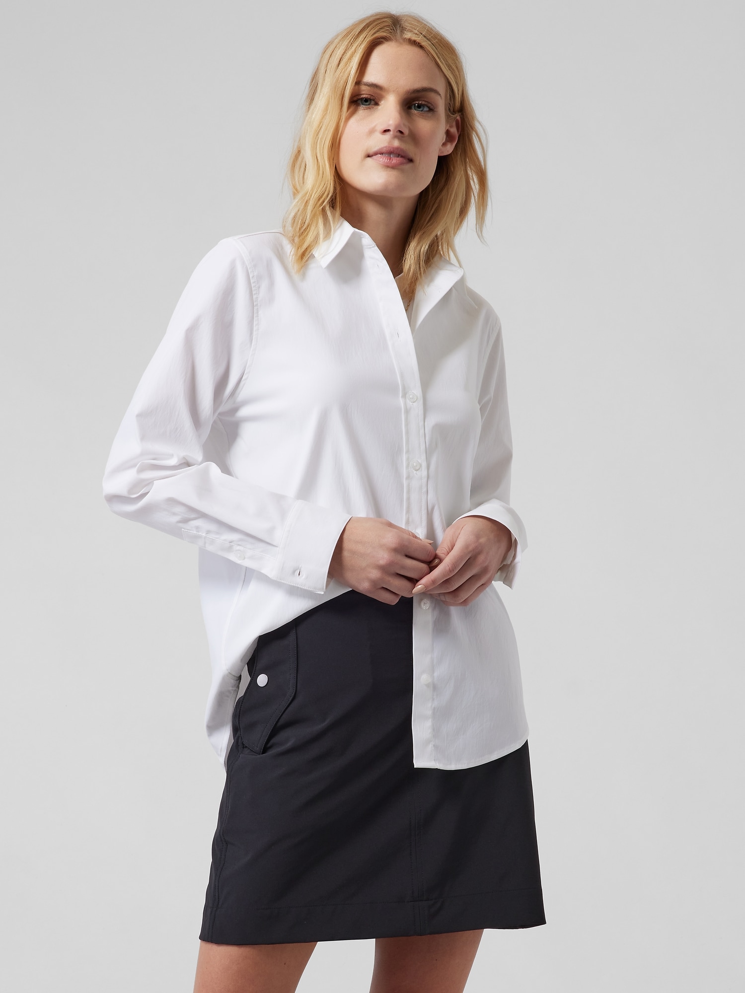 Athleta Midtown Shirt white. 1