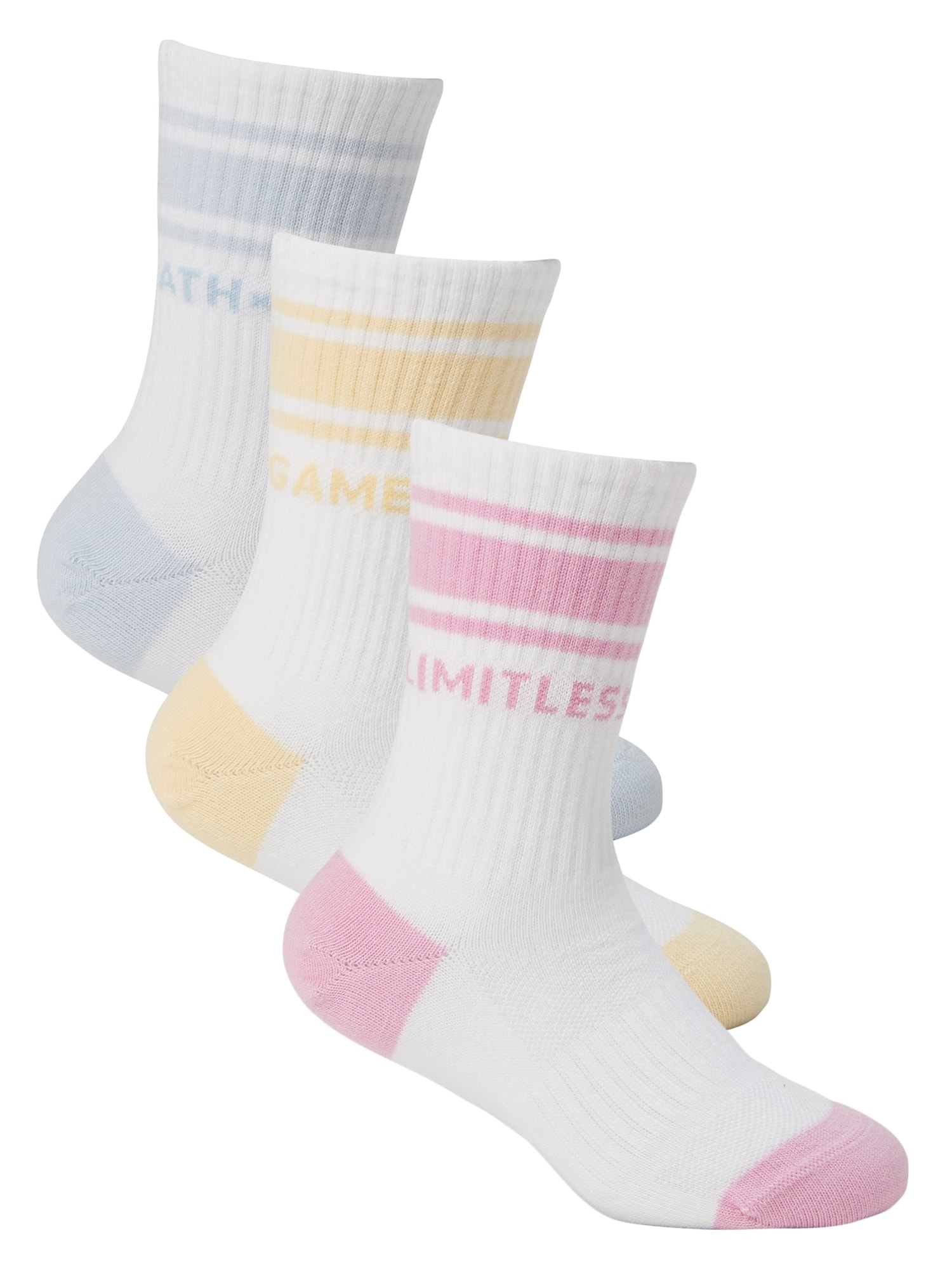 Athleta Girl Everyday Crew Sock 3&#45Pack multi. 1