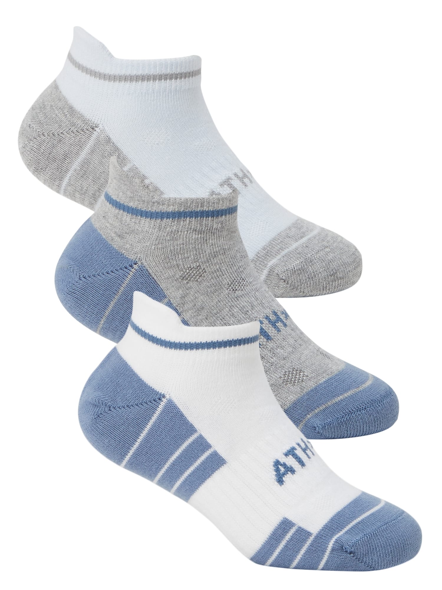 Athleta Girl Everyday Ankle Sock 3&#45Pack blue. 1