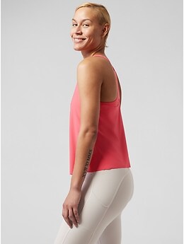 Athleta Ultimate 2-in-1 Support Tank Top White Gray Small Sports Bra Built  In - Klinmart