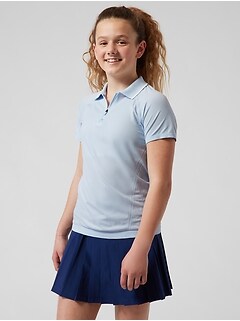 Athleta Girl Power Up Short Sleeve Polo