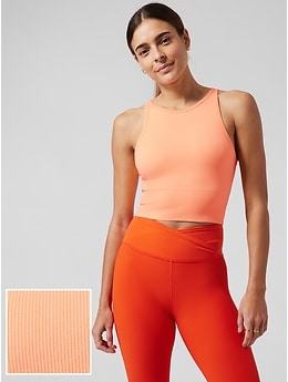 Aurora Seamless High Neck Crop Tank | Athleta