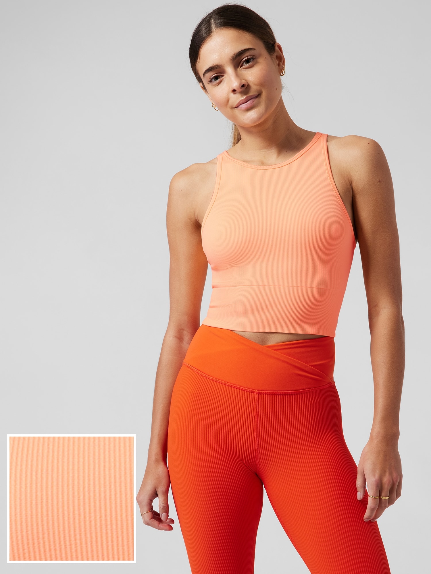 Aurora Seamless Crop Polo Tank curated on LTK