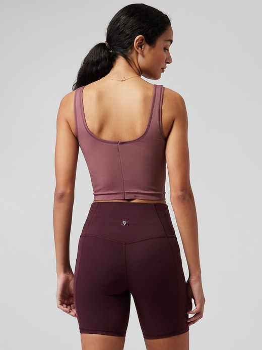 View large product image 2 of 3. Aurora Seamless Scoop Crop Tank