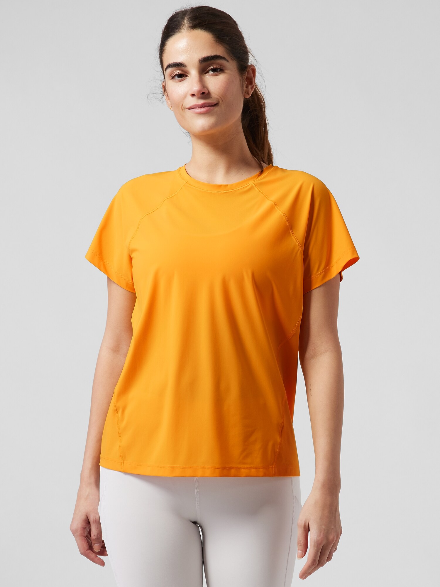 Athleta Ultimate Train Tee yellow. 1