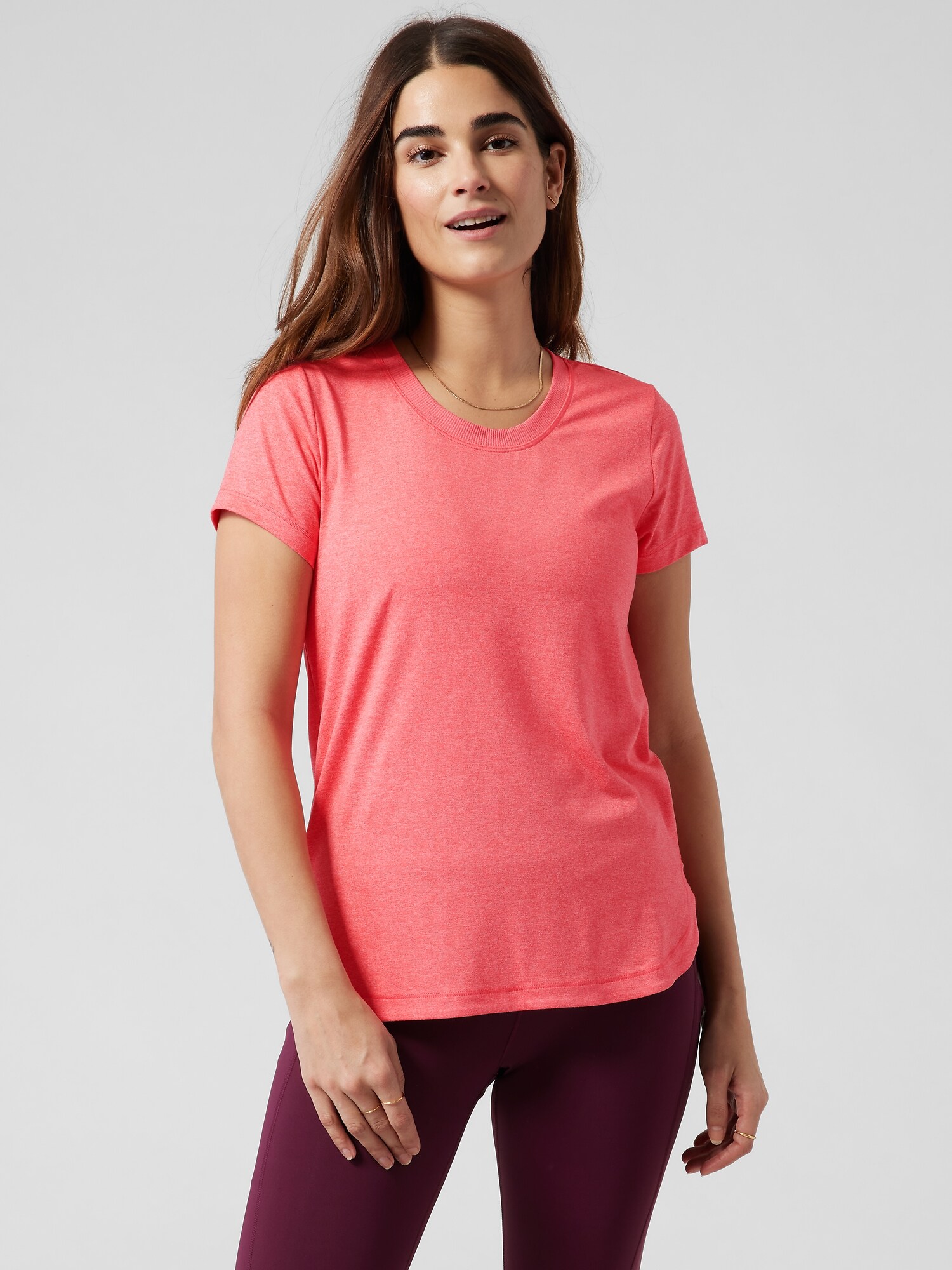 Athleta Uptempo Tee pink. 1