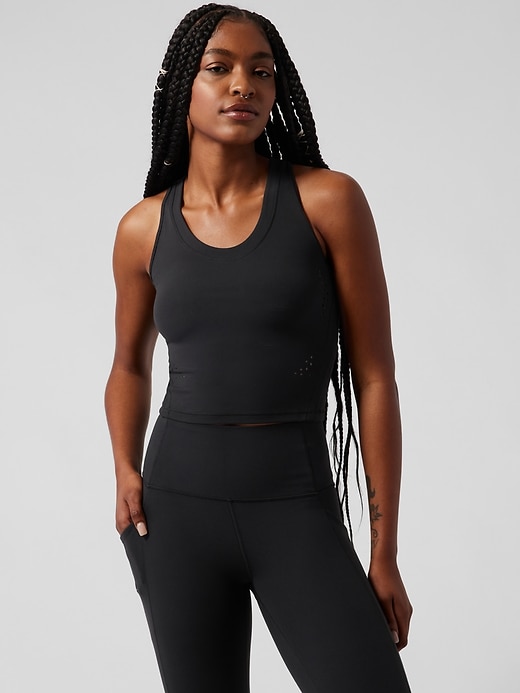 Shanti Laser Cut Crop Tank | Athleta