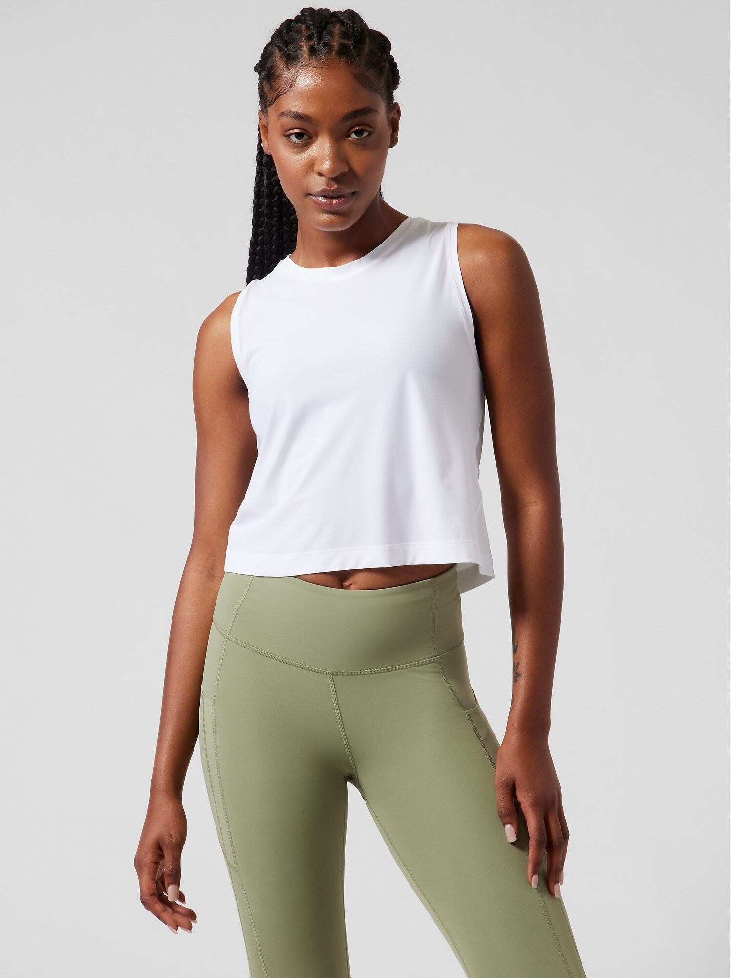 Athleta Ultimate Muscle Tank white. 1