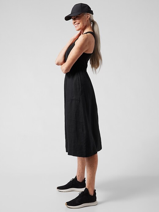 chinese dress ladies Desert Midi Linen Dress | Bohomey main image 1