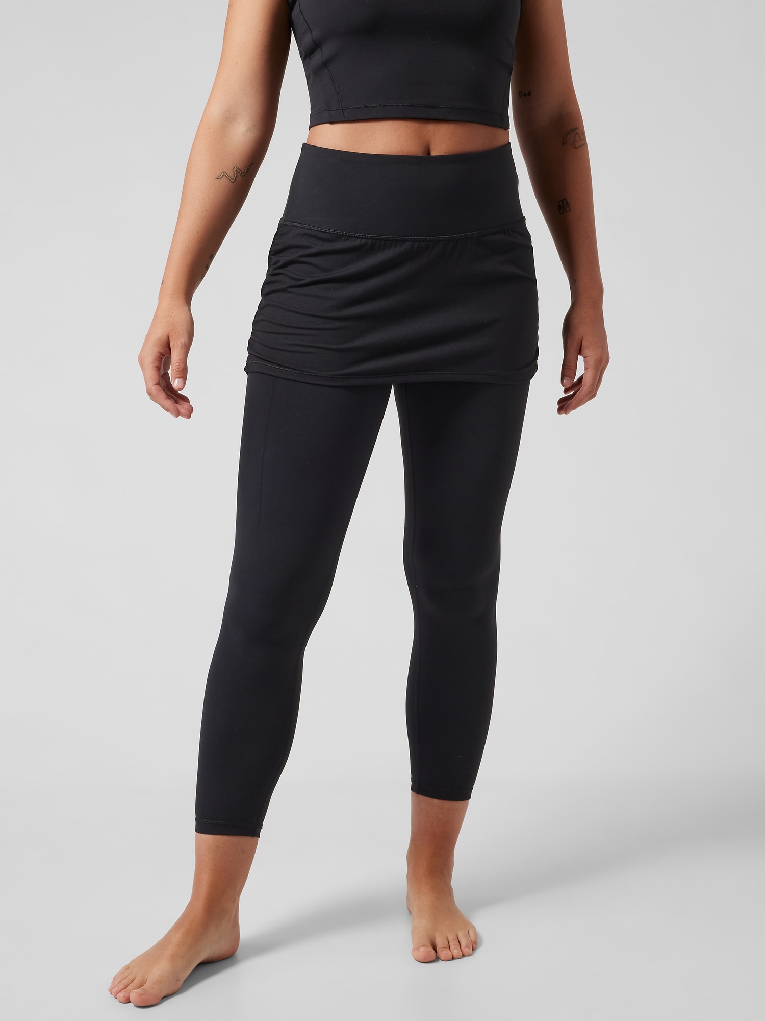 Athleta Elation 2 in 1 7/8 Tight black. 1