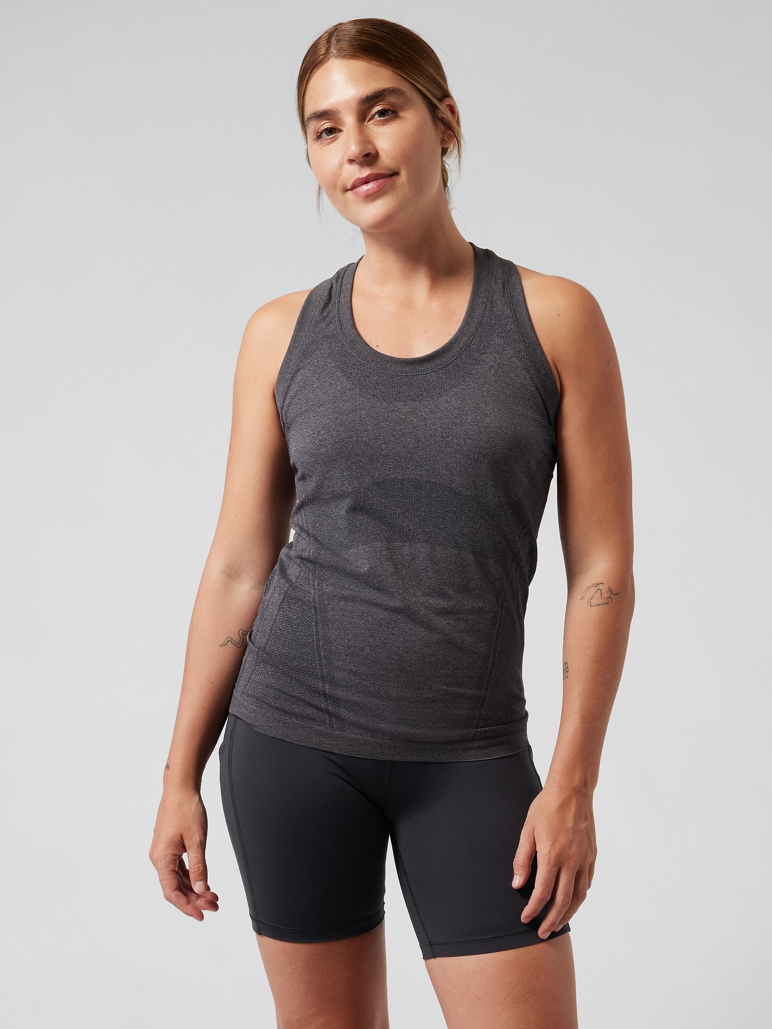 Athleta Momentum Seamless Tank gray. 1