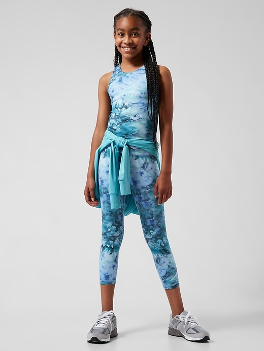 Athleta Girl Black Camo Printed Chit Chat Capri Leggings Pant XS 6