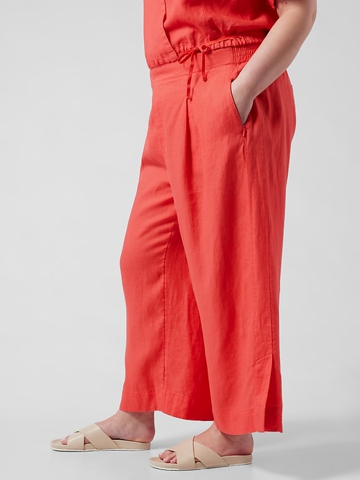 Image number 3 showing, Playa Linen Wide Crop Pant