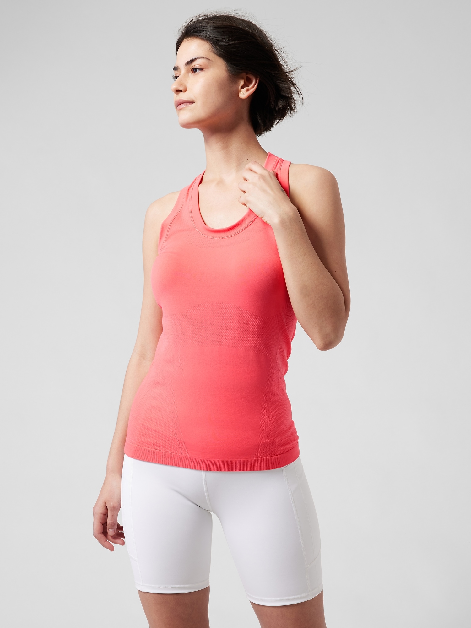 Athleta Momentum Seamless Tank pink. 1