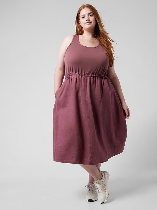 linen maxi dress india Ryann Linen Maxi Dress Rose / XS main image 1