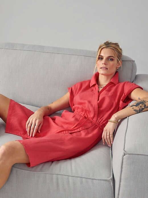 Playa Linen Wrap Dress | Athleta