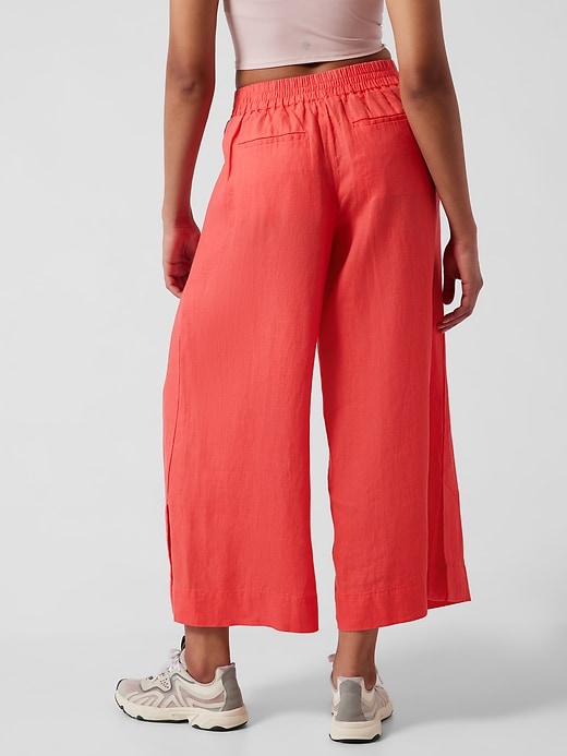 Image number 2 showing, Playa Linen Wide Crop Pant