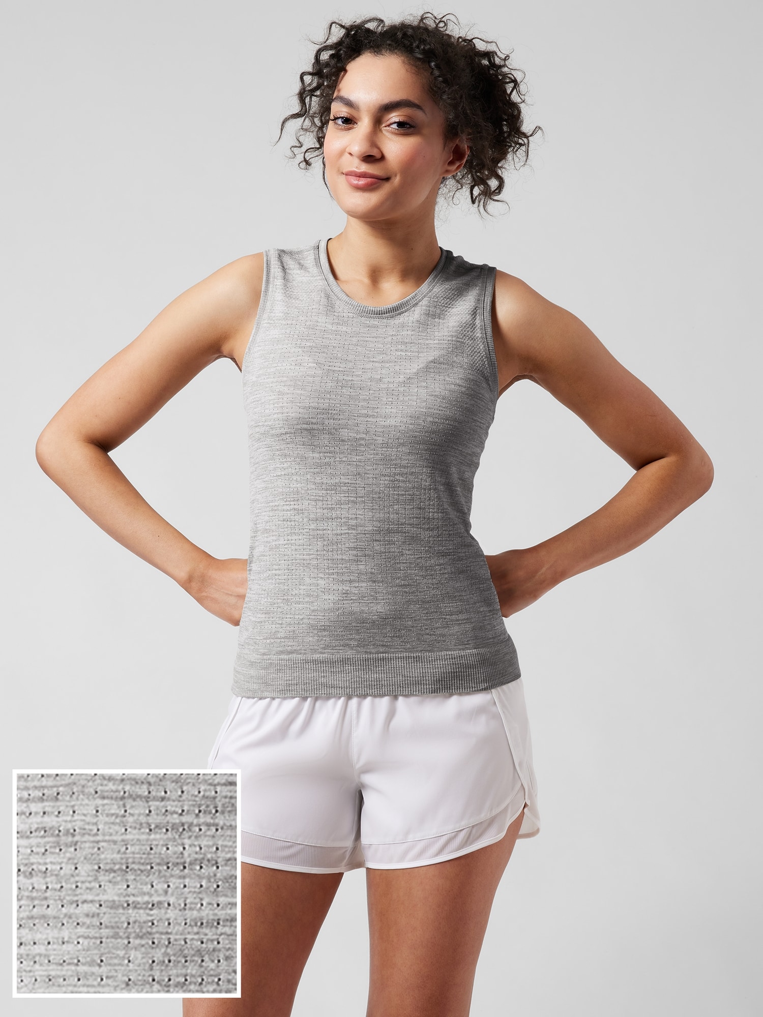 Athleta In Motion Seamless Tank gray. 1