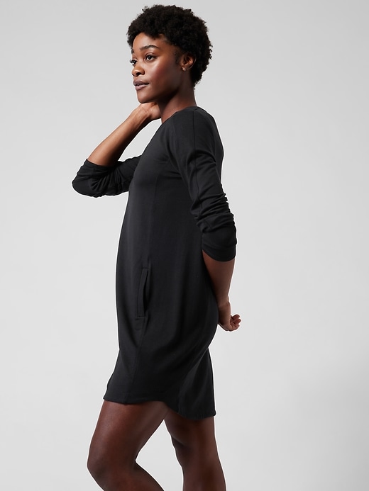 ATHLETA Match Point Dress, Black – Activejoyboutique