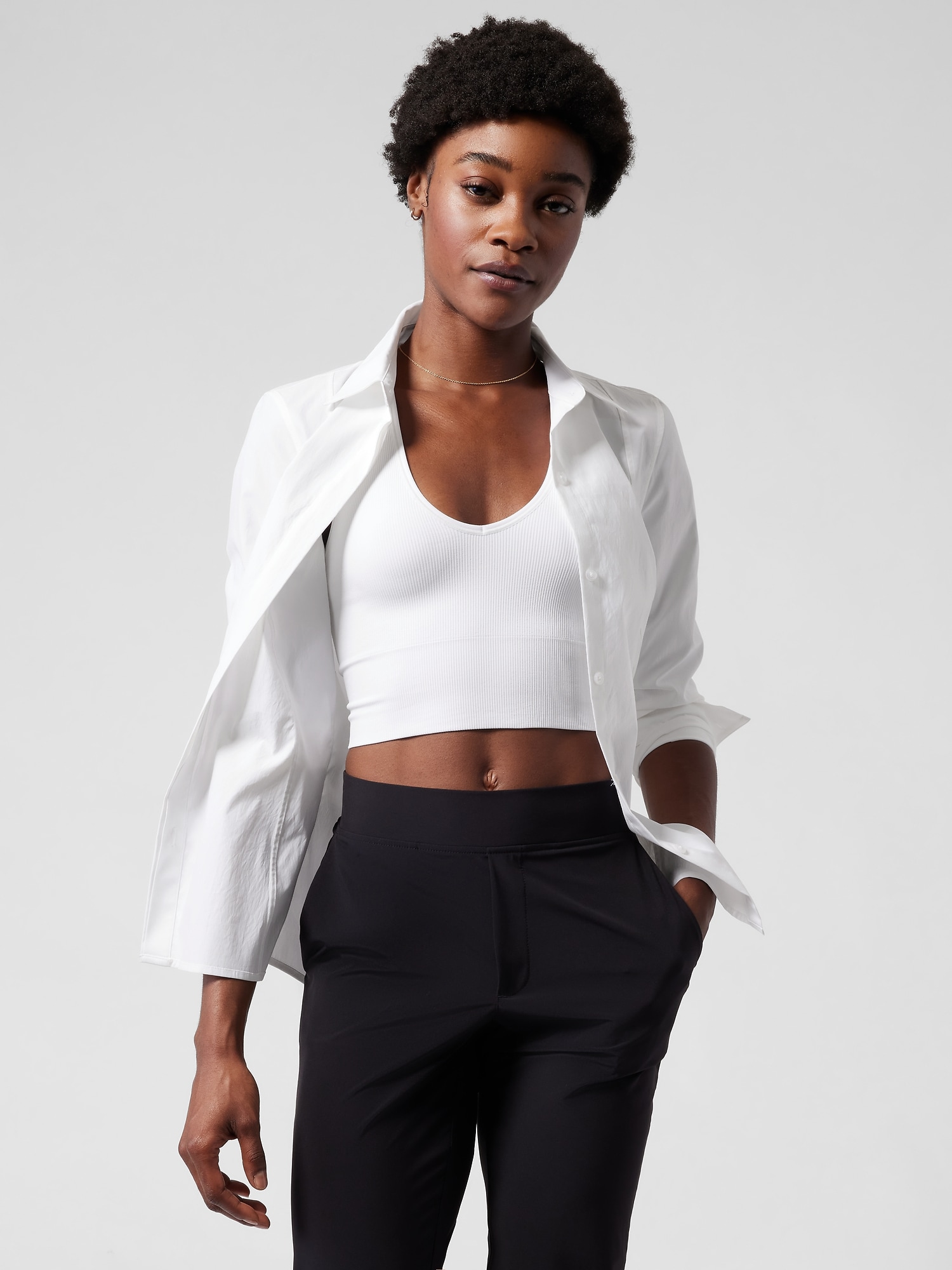 Athleta Uptown Shirt white. 1